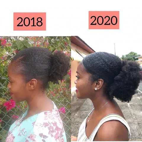 Evolução do cabelo entre 2018 e 2020