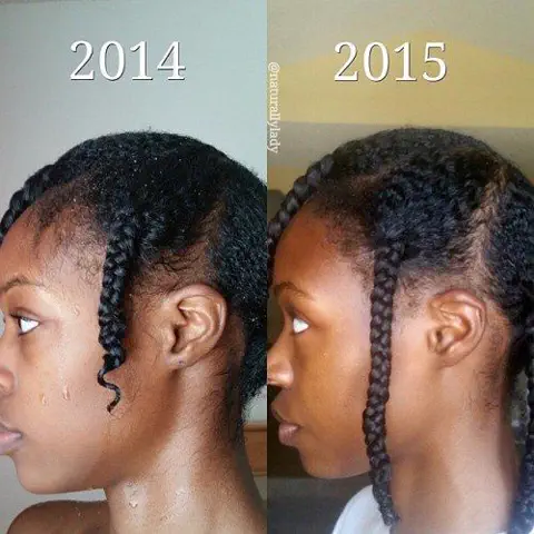 Evolução do cabelo entre 2014 e 2015